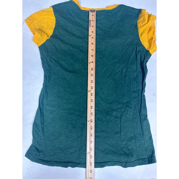 Green Bay Packers Womens XL Green NFL Team Apparel V Neck Short Sleeve T Shirt - Picture 5 of 5